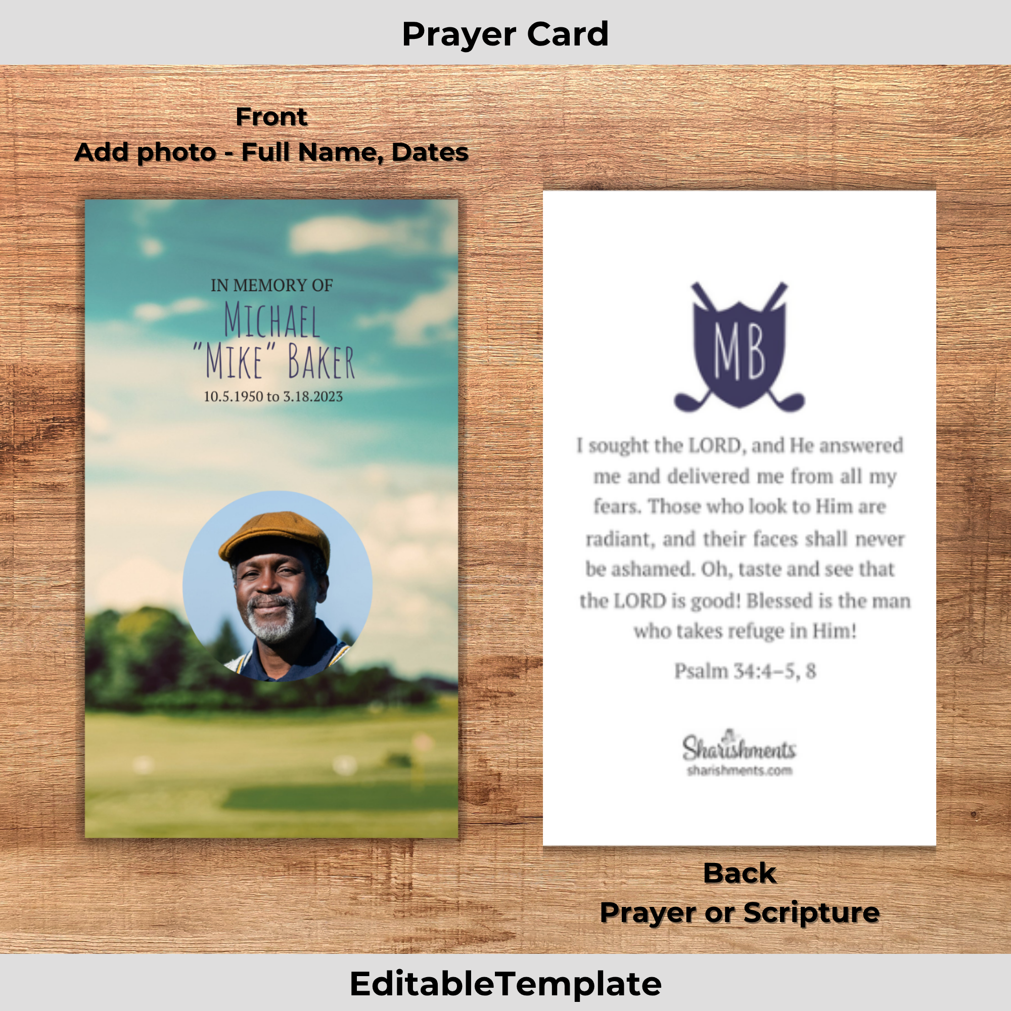 Golf-Themed Memorial Goodie Bag Insert - Image 6