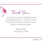 Butterfly  Thank You Card Template