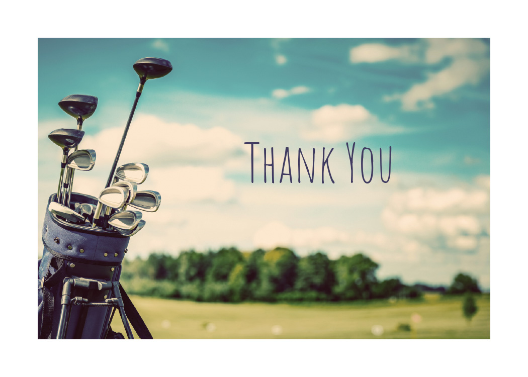Golf Memorial Thank You Template