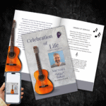 Guitar Funeral Program Template