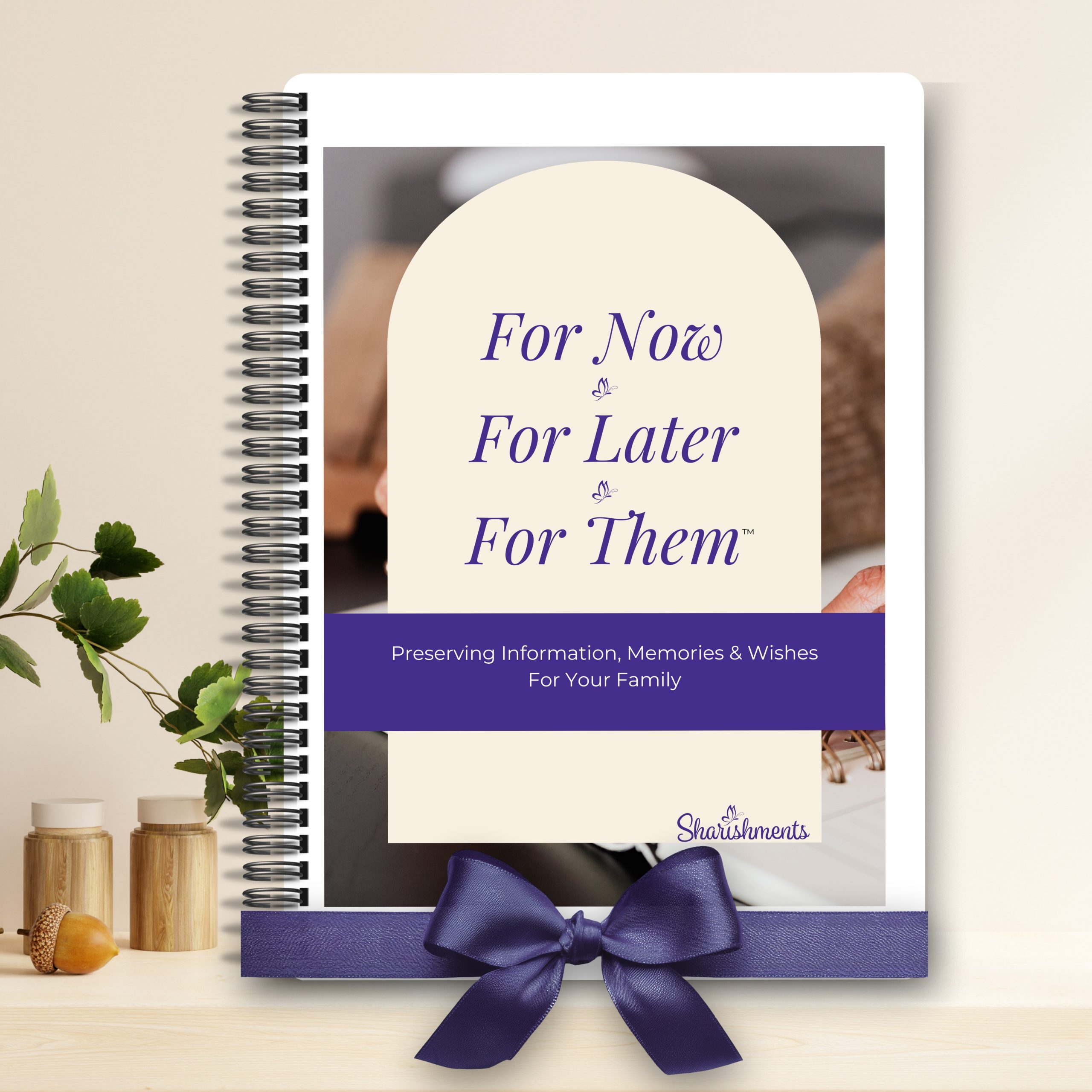 For Now For Later For Them Organizer, Couple’s Set of 2, Printed End of Life Planning Books, Coil-Bound Funeral and Legacy Planning Journals for Two